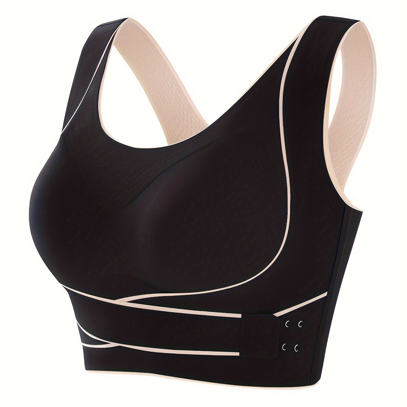 

Front Buckle Wireless Bra, Comfy & Seamless Full Coverage Bra, Women's Lingerie & Underwear