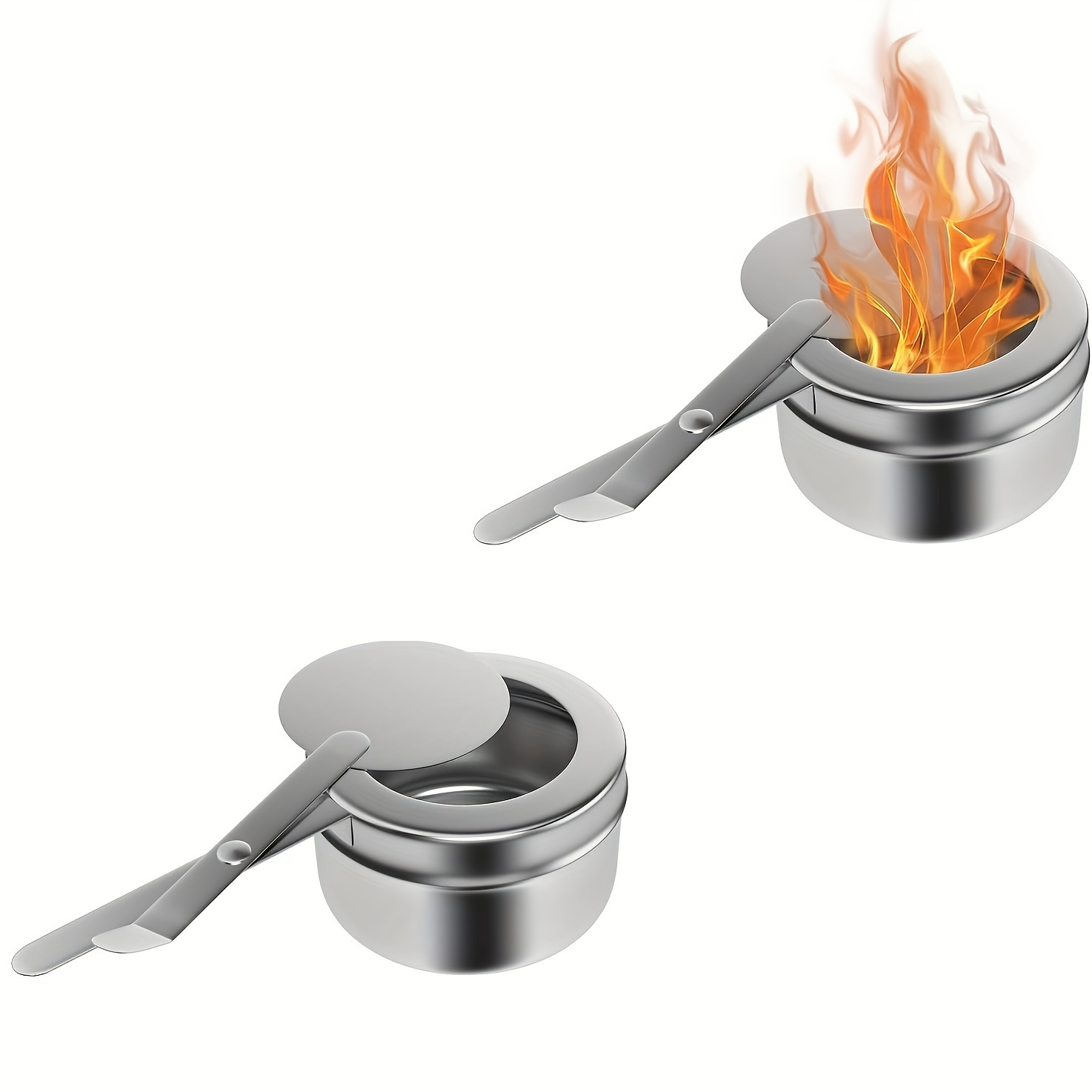 

2pack Stainless Steel Fuel Holders, Chafing Fuel Holders With Cover For Chafing Dishes, Fuel Holder For Chafing Dish, And Buffet, Barbecue Party Events