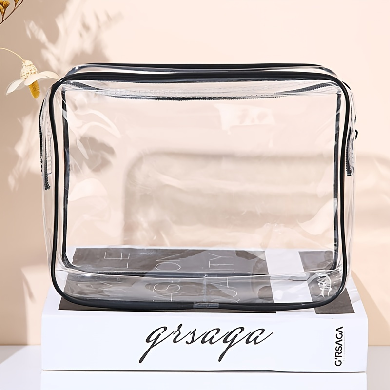 

Large Capacity Pvc Clear Makeup Bag, Waterproof Cosmetics Organizer, Portable Travel Toiletry Pouch