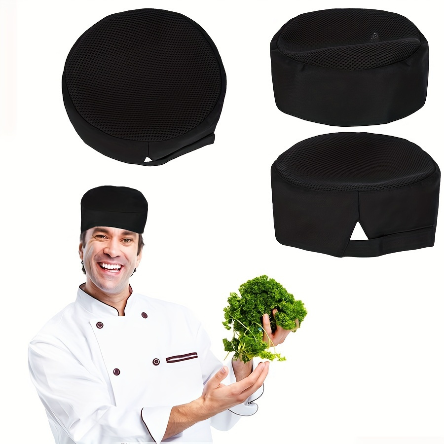 

1pc, Adults Chef Hat, Chef Cap For Men Women, Adjustable Cooking Hat With Elastic Band, Reusable Chefs Hat, Professional For Kitchen Coffee Restaurant Food Service, Kitchen Supplies, Accessories