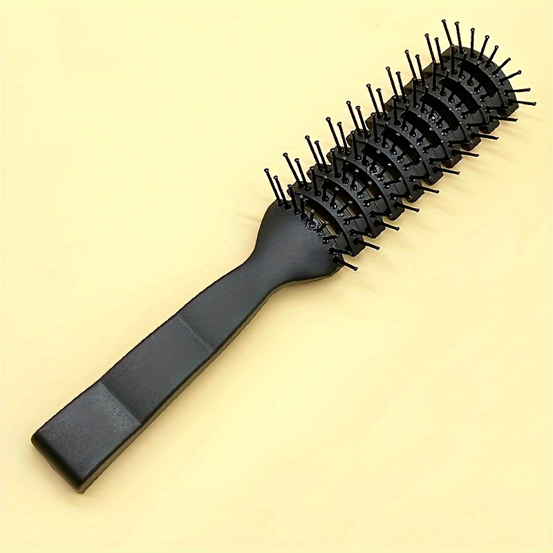 

Professional Anti-static Hairbrush For Styling, Massage, And Curling – -free Rib Comb With , Ergonomic Abs Plastic Handle, Black