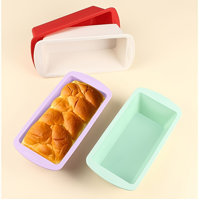 

1pc Silicone Loaf Pan Non-stick Bread Baking Mold Easy To Release And Baking Mold Homemade Cakes, Breads, Meatloaf And Quiche 7.56''x3.74''