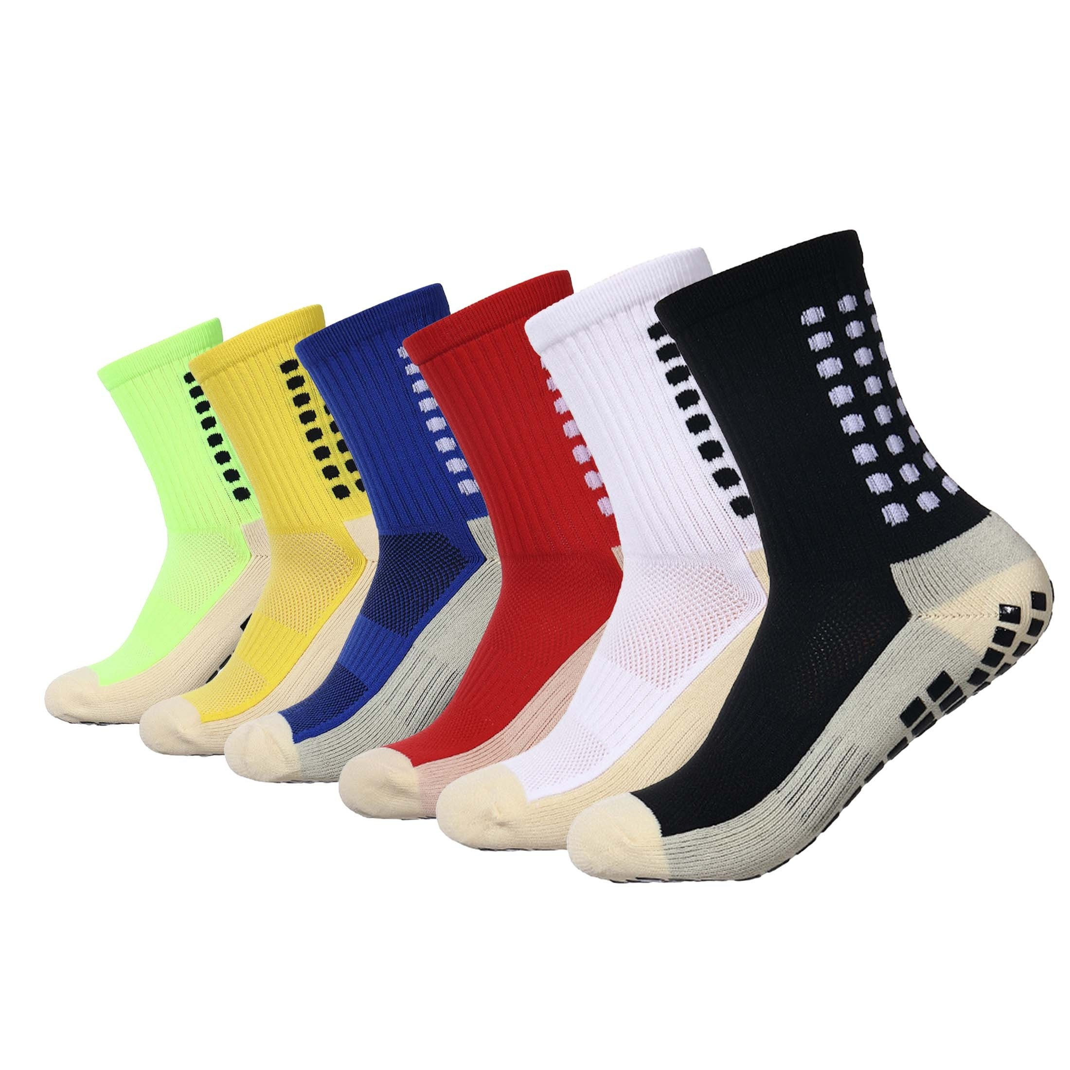 

1 Pair Of Non-slip Football/soccer/running/cycling/basketball Mid-tube Socks For Outdoor Sports