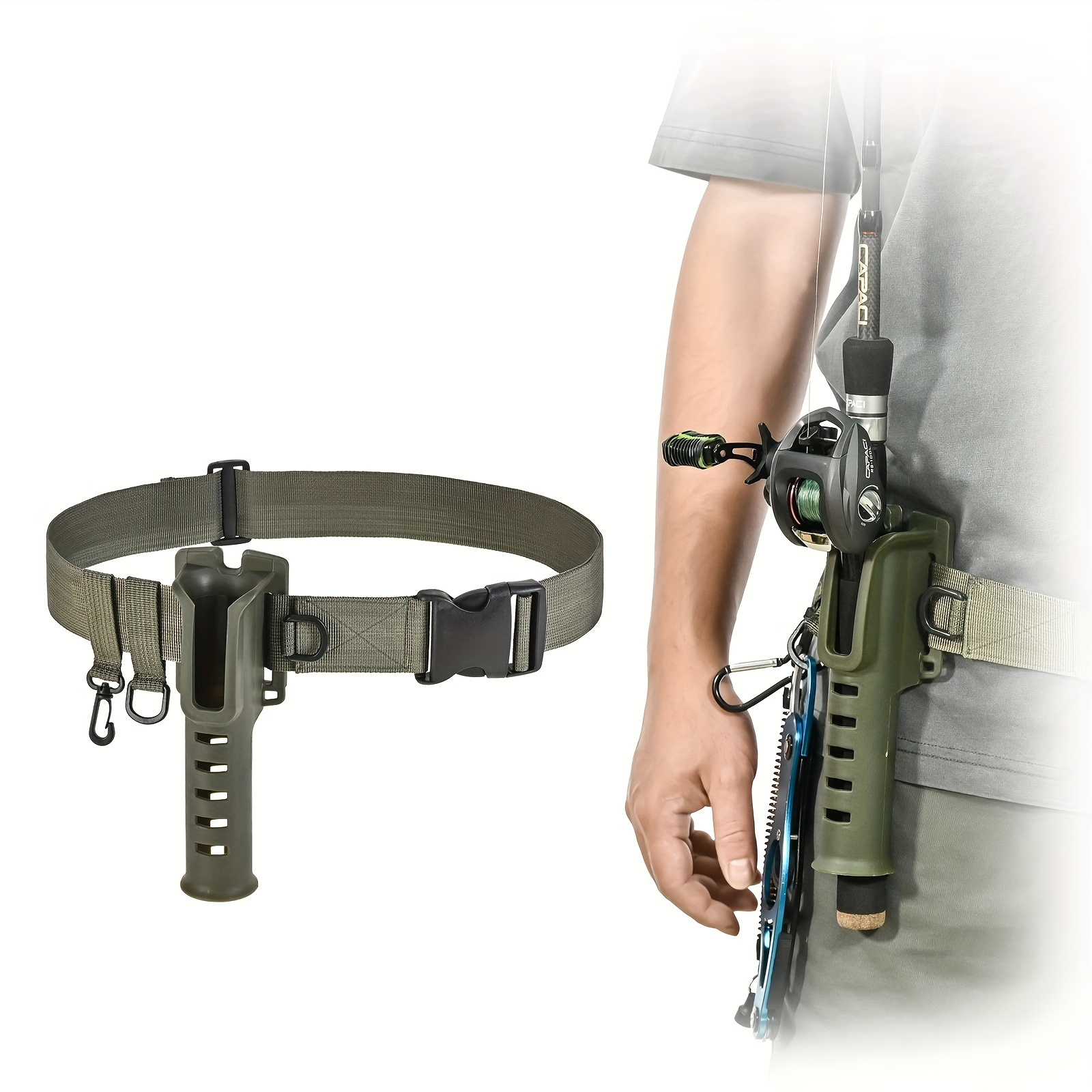 

Portable Rod Holder, Fishing Gear Accessory, Adjustable Waist Fishing Rod Insertion Device Fishing Accessories Tool Outdoor