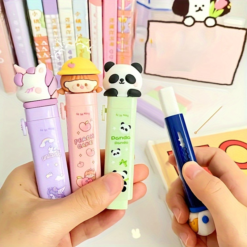 

New Push-pull Eraser, Clean Without Leaving Marks, No Debris, Cute Cartoon Eraser, Learning Stationery