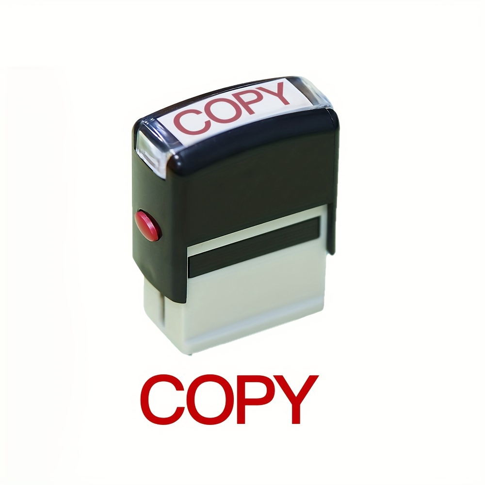 

Red Ink Stamp For Office Use - Rectangular, Durable Plastic Construction Office Stamps Self Inking Self Inking Stamps For Office