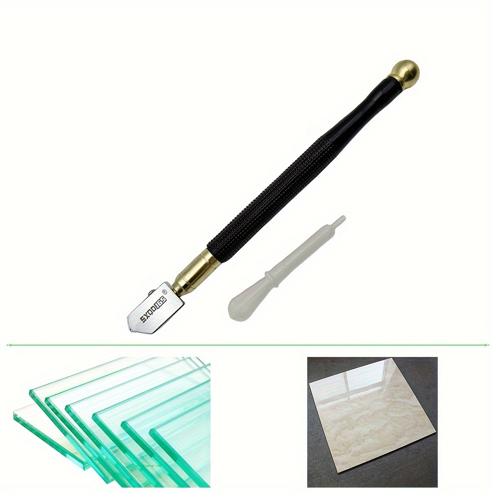 

1pc Professional Manual Floor Tile Ceramic Glass Cutting Tool, Tile Roller Glass Knife, Anti-slip Handle Alloy Diy Tile Mirror Cutting Craft Tool