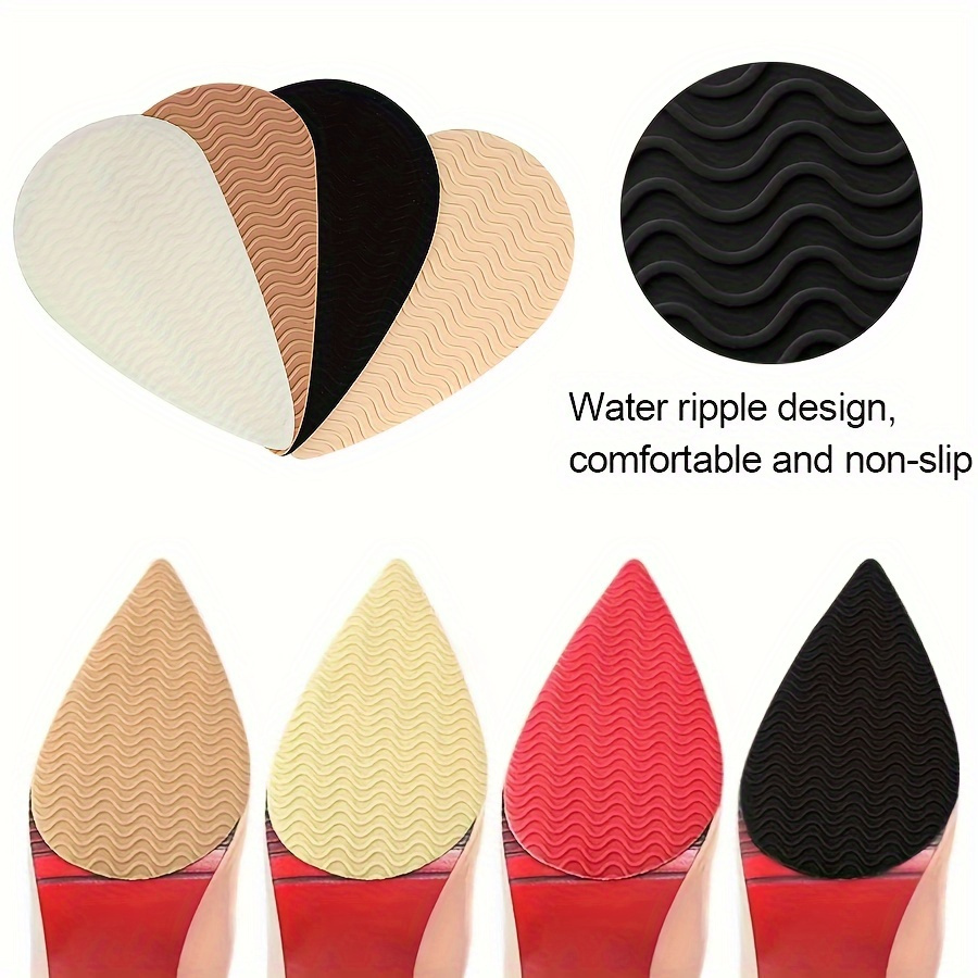 

Silicone Shoe Sole Protectors - Anti-slip, Noise-reducing Pads For High Heels & Leather Shoes, & Design, 1 Pair