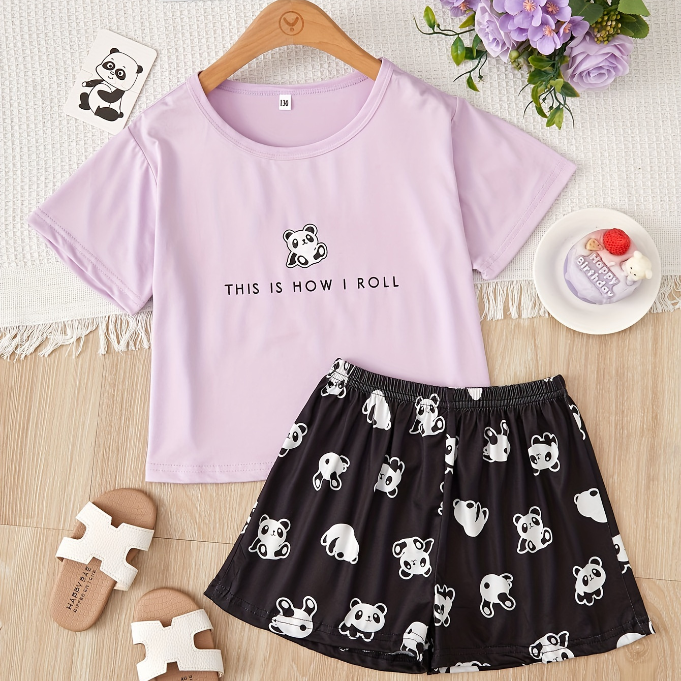 Pijamas Kawaii,Para Mulheres,De Algodão,Manga Curta,Roupas De Dormir  Kawaii,Tamanho Grande,Fina,Para Casa,2 Peças - Buy Women's Pajamas Set  Night