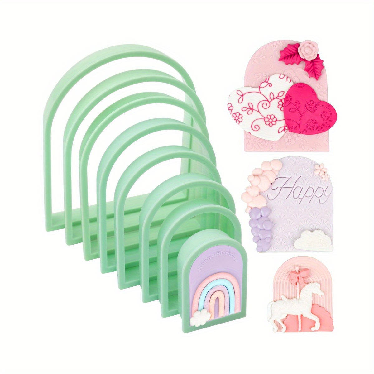 

8pcs Arched Set - Plastic, For & Use