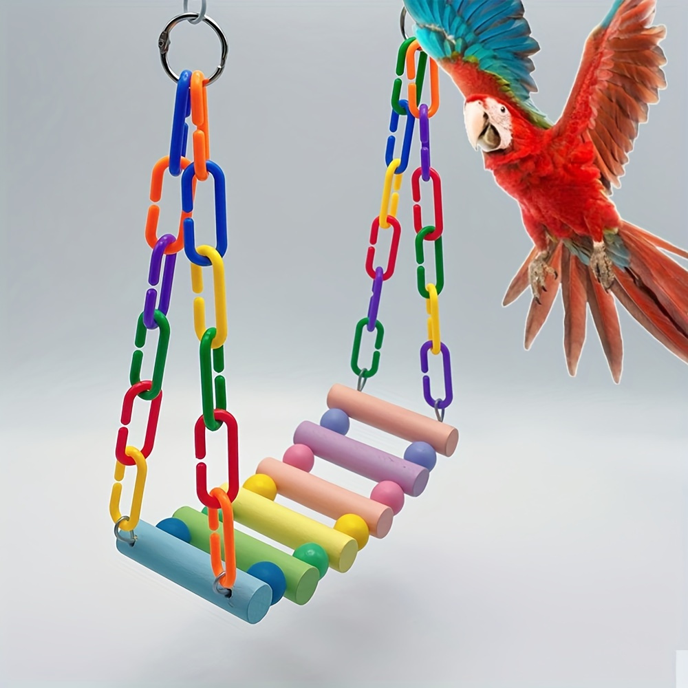 PARROT PERCH High Quality Natural Bird Rope Climbing Ladder Net Gym Perfect  for Your Cags, Macaws, Cockatoos, s, and Birds 