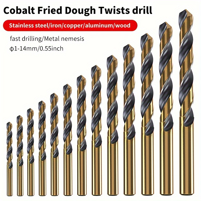 

Twist Drill Bit, 4341 High Speed Steel, Cobalt Drill Bit, Stainless Steel Drilling, Professional Drilling, Drilling, Hole Opener, Iron Drilling, Alloy Straight Shank Drill Bit