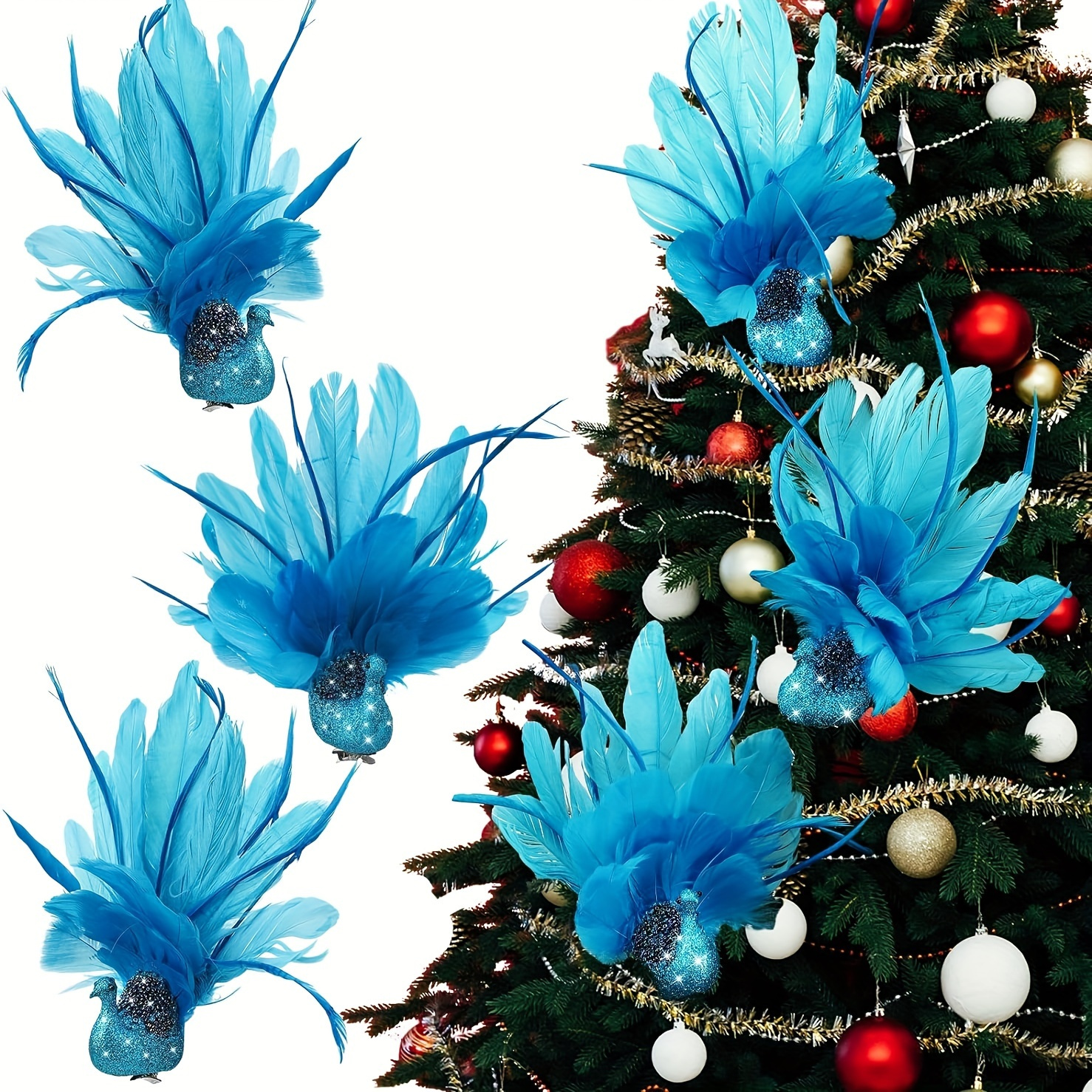 Peacock Christmas Tree Decoration Ornaments - Temu