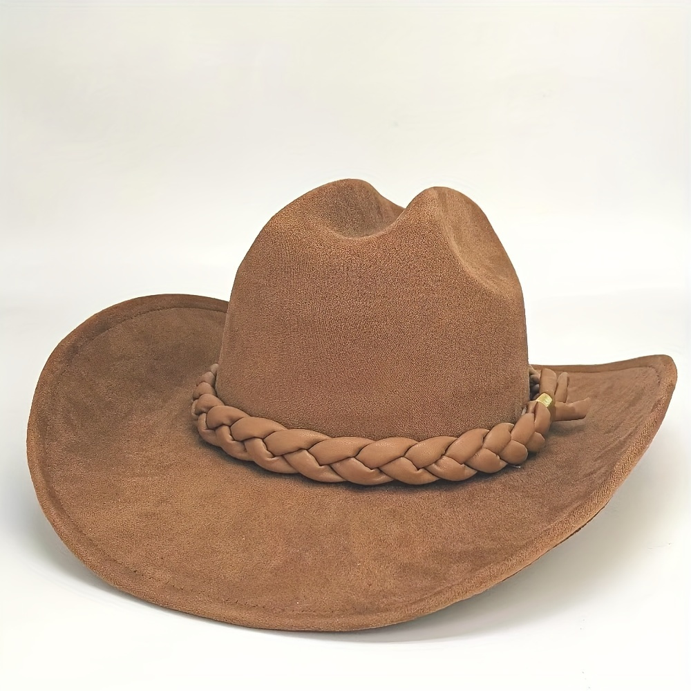 

Handcrafted Leather Braided Cowboy Hat For Women - Lightweight, Non-stretch, Outdoor Activities & Fashion Events, Cowboy Accessories