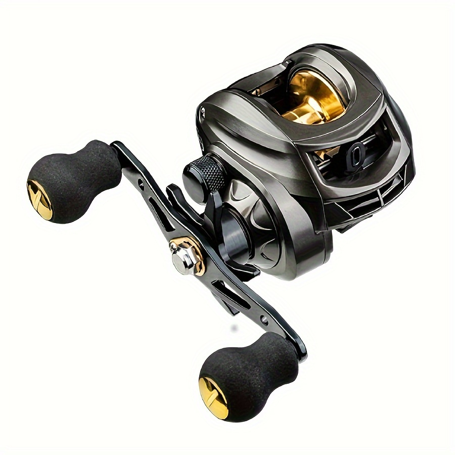 

Right-hand Fishing Baitcasting Reel, Anti-backlash, Outdoor Metal Lure Wheel With Long Casting Abilities, Durable Golden Fishing Reel