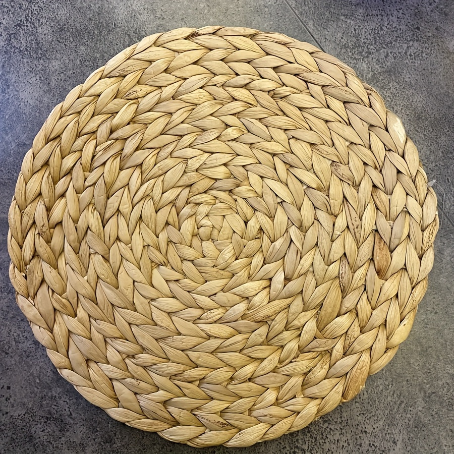 

1pc, Placemat, Natural Style Rustic Grass Woven Corn Skin Table Mat, Handmade Woven Heat Insulation Cup Mat, Anti-scalding Thickened Pot Pad, Kitchen Supplies