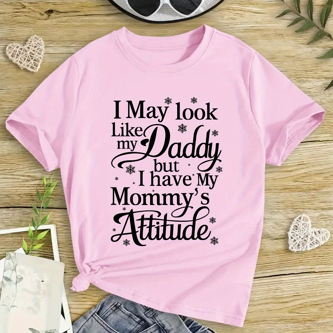 Girls' Fashion Letter Print Cotton T-Shirt - A Must-Have for Spring/ Summer Casual Wear