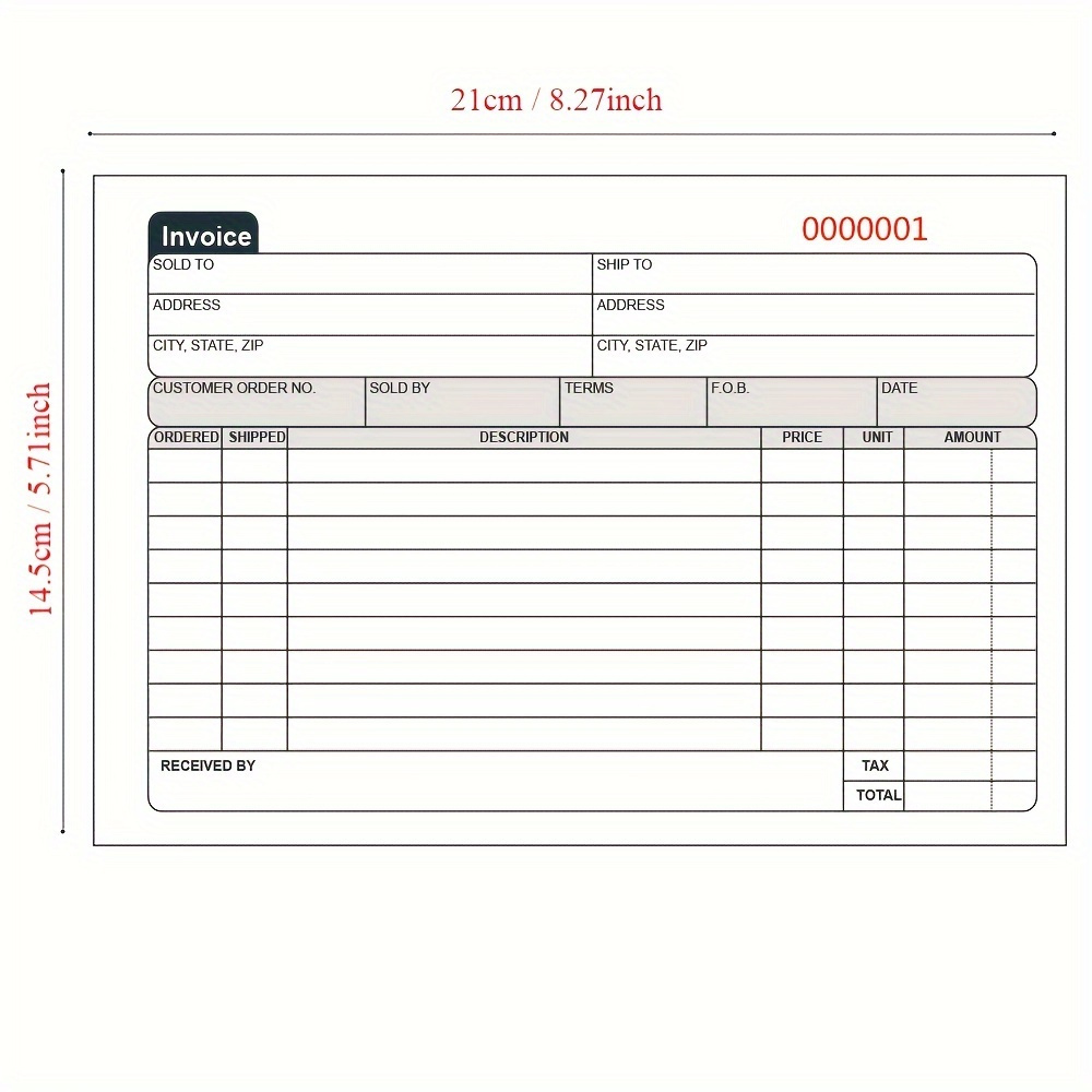 Carnet De Factures 1 Pc Formulaires Autocopiants En 3 - Temu Switzerland