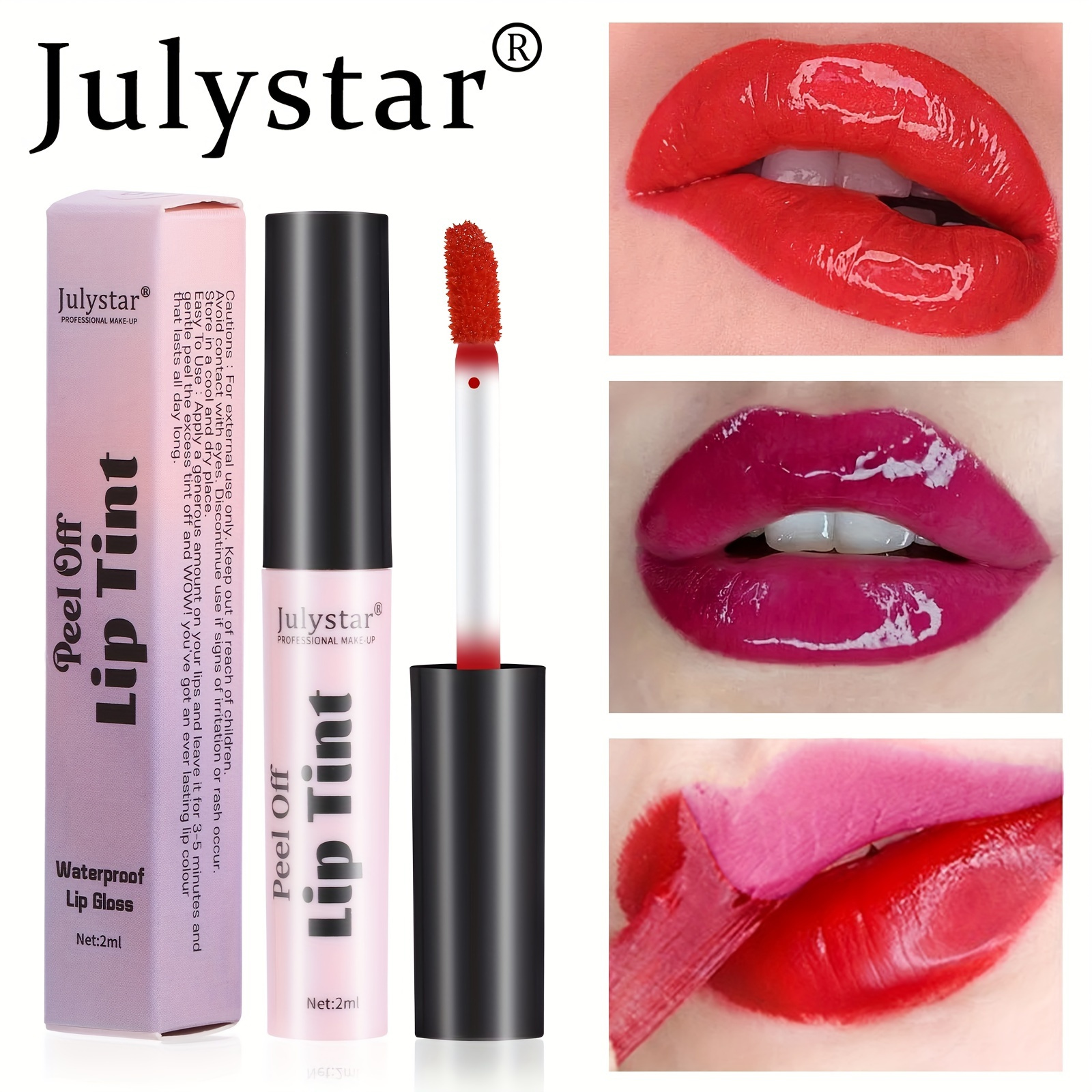 

Julystar Long-lasting Matte Lipstick - Peel Off, Moisturizing & Natural Look For All Skin Types, 6 Vibrant Colors