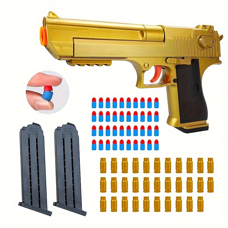 Pistolet jouet avec balles molles, pistolet blaster jouet, pistolet jouet  pour garçon. Cadeau pour les enfants, la formation ou le jeu et pour le  plaisir (1911)