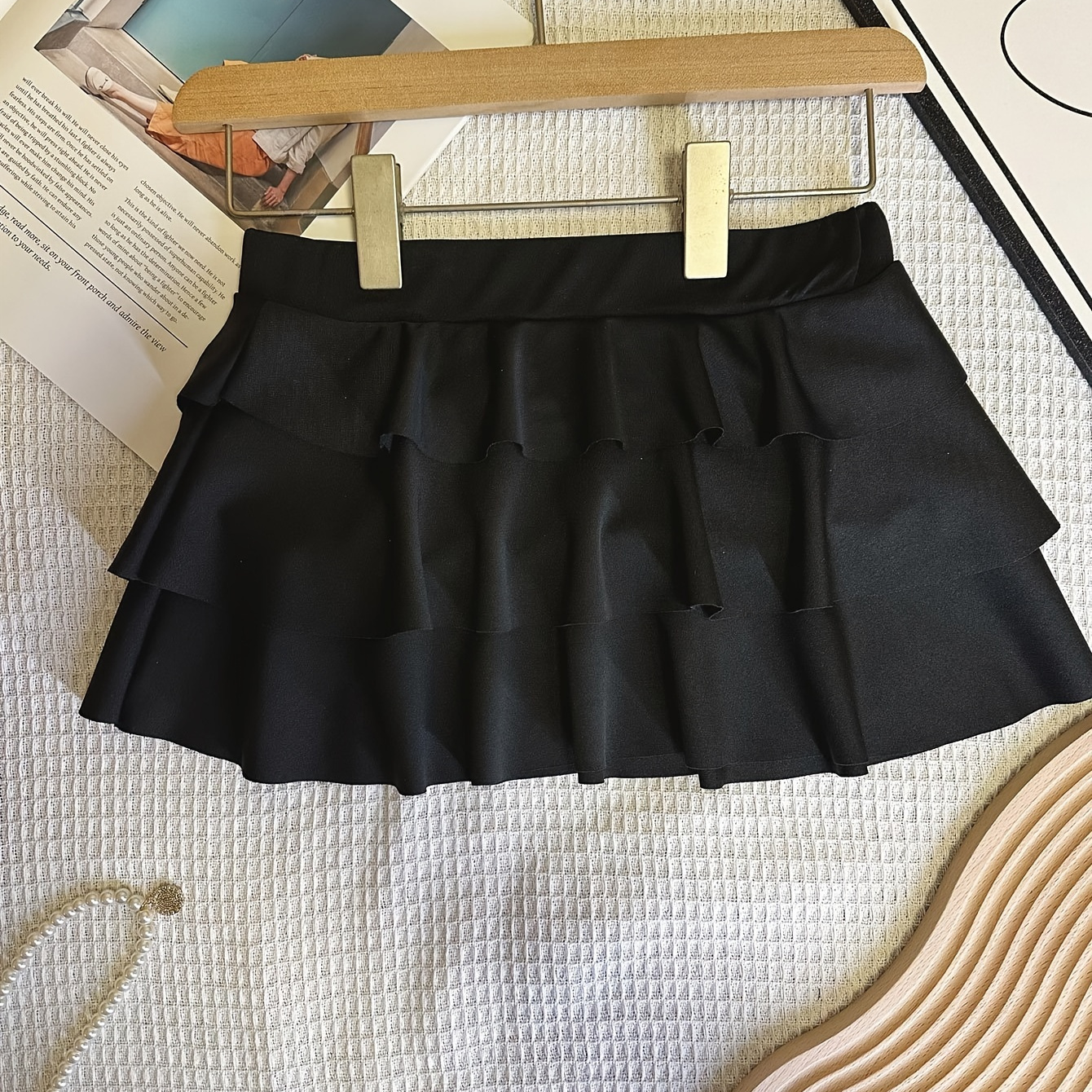 Foral Lace Waistband Mini Skirt Sexy Stretch Half - Temu Canada