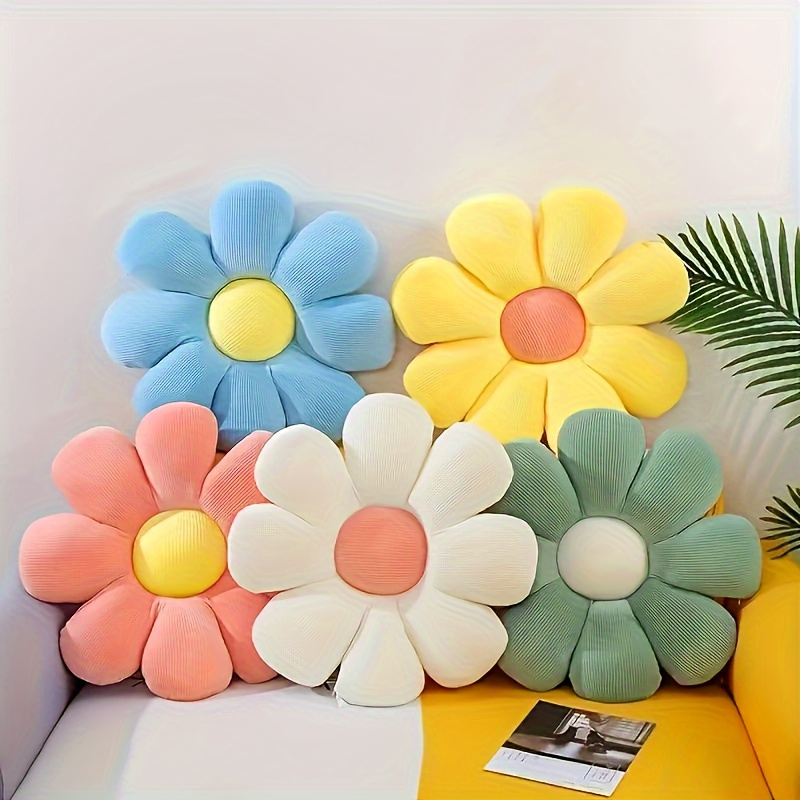 

1pc, Cute Flower Plush Cushion For Pillows, Room Decoration, Sunflower Flower Cushion, Bedroom Seat, Plush Toy Pillow Spring Festival, Valentine's Day, Christmas Birthday Thanksgiving Easter Gift