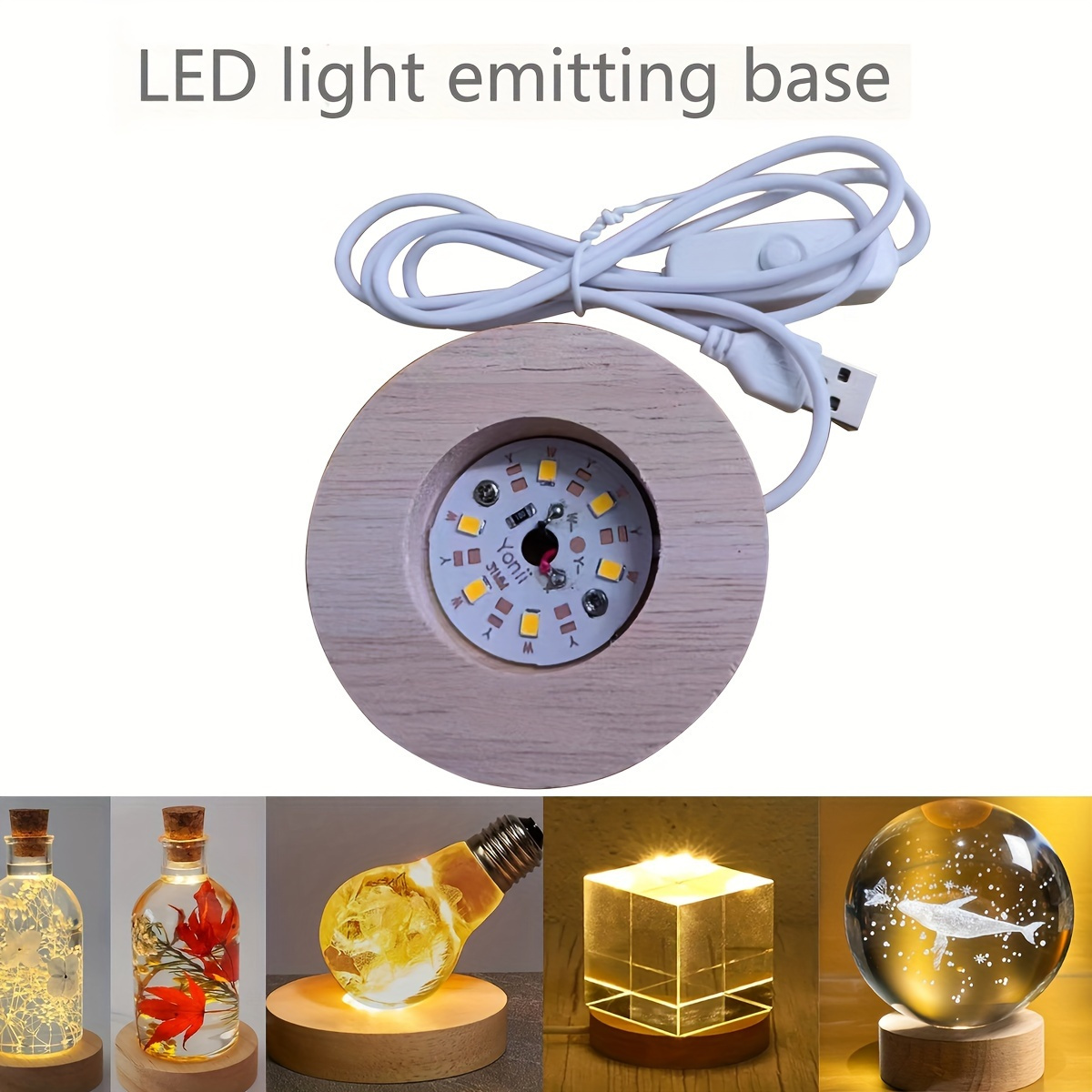 Base lumineuse LED - Support de présentation rond multicolore - Pour  collections, figurines, bijoux - Avec interrupteur tactile sensible (2, base  plate)