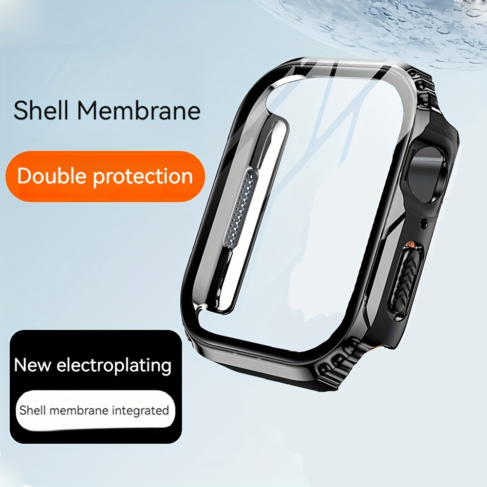 

Screen Glass Protector Half Pack Hard Plating Pc Shell Cover For Iwatch 40mm 41mm 44mm 45mm Watch Case For Iwatch Ultra Series 9/8/7/6/5/4/se Waterproof Cases Anti-scratch & Shockproof Protection