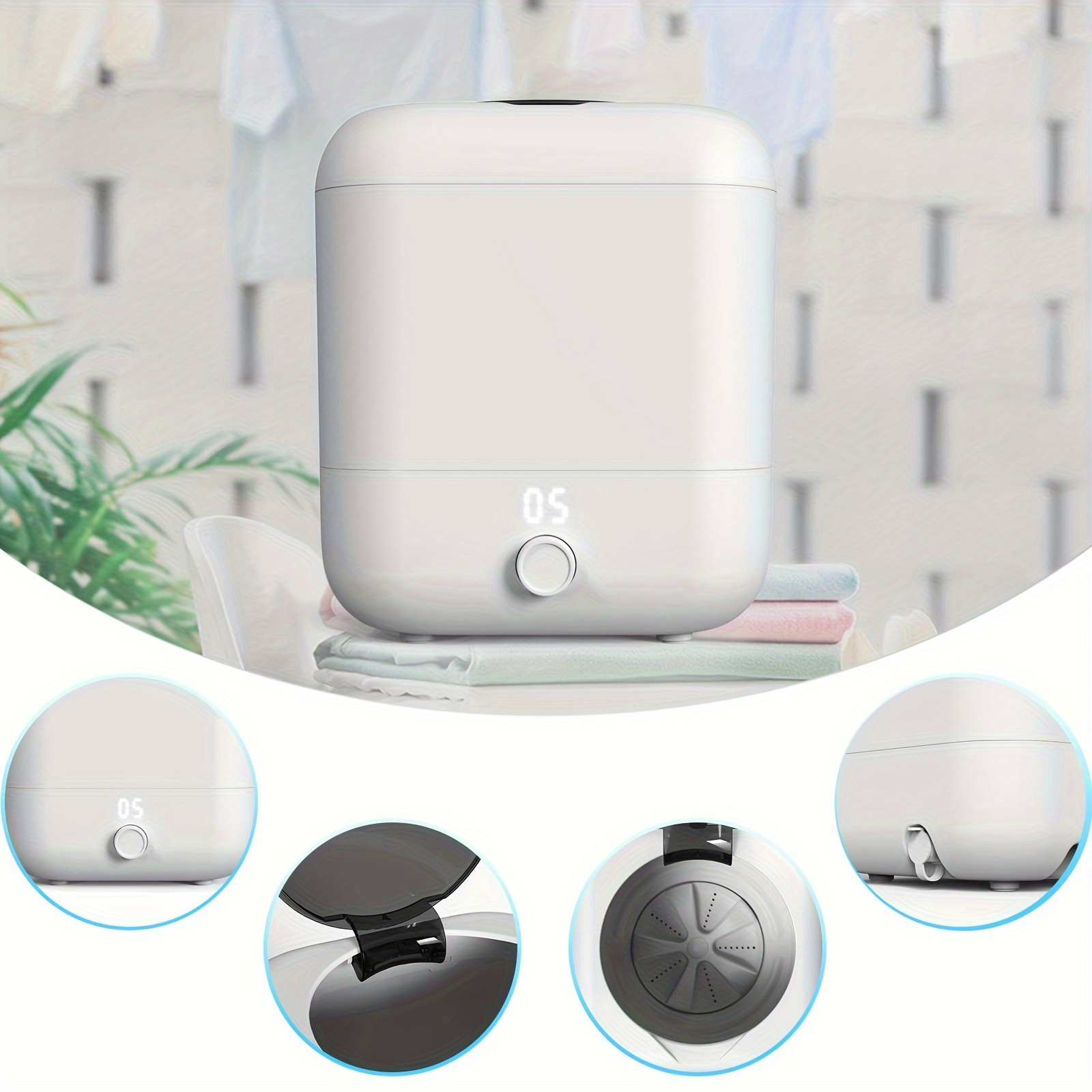 Foldable Mini Washing Machine: Fully Automatic Portable - Temu