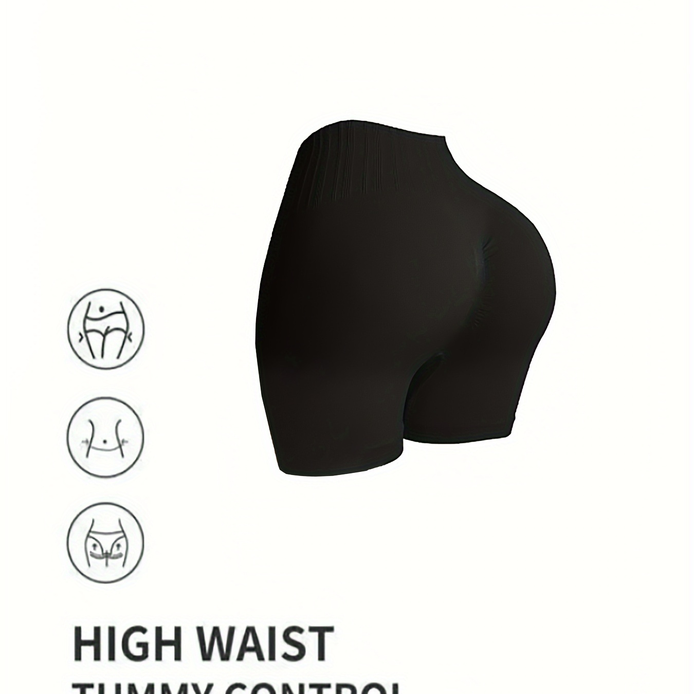 

Seamless Solid Color Basic Cycling Shorts, Women's Tummy Control Fitness Sports Shorts, Women's Activewear