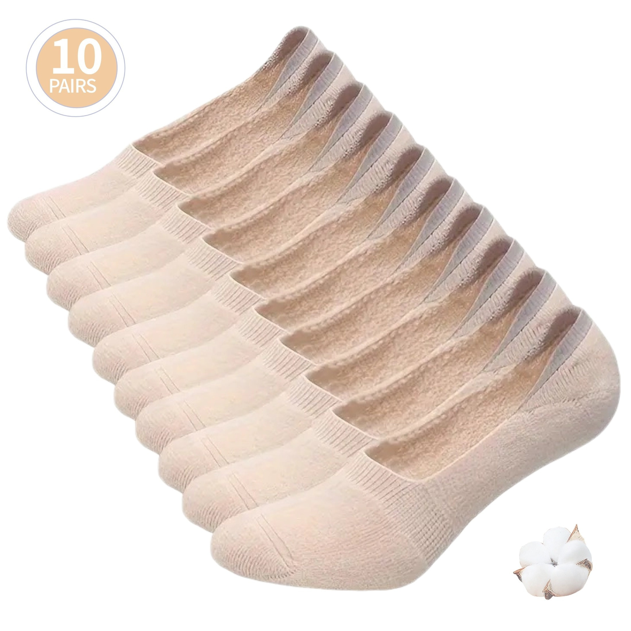 

5 Pairs Simple No Show Socks, Breathable & Sweat-absorbing Boat Socks, Women's Stockings & Hosiery