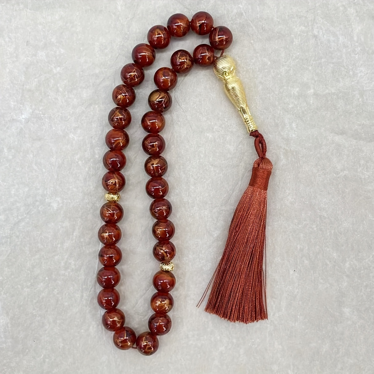 

1pc, 33 Bead Tasbih Bracelet With Tassel, Vintage Elegant Style, Middle Eastern Prayer Beads, Choose Your Color, Unisex Jewelry