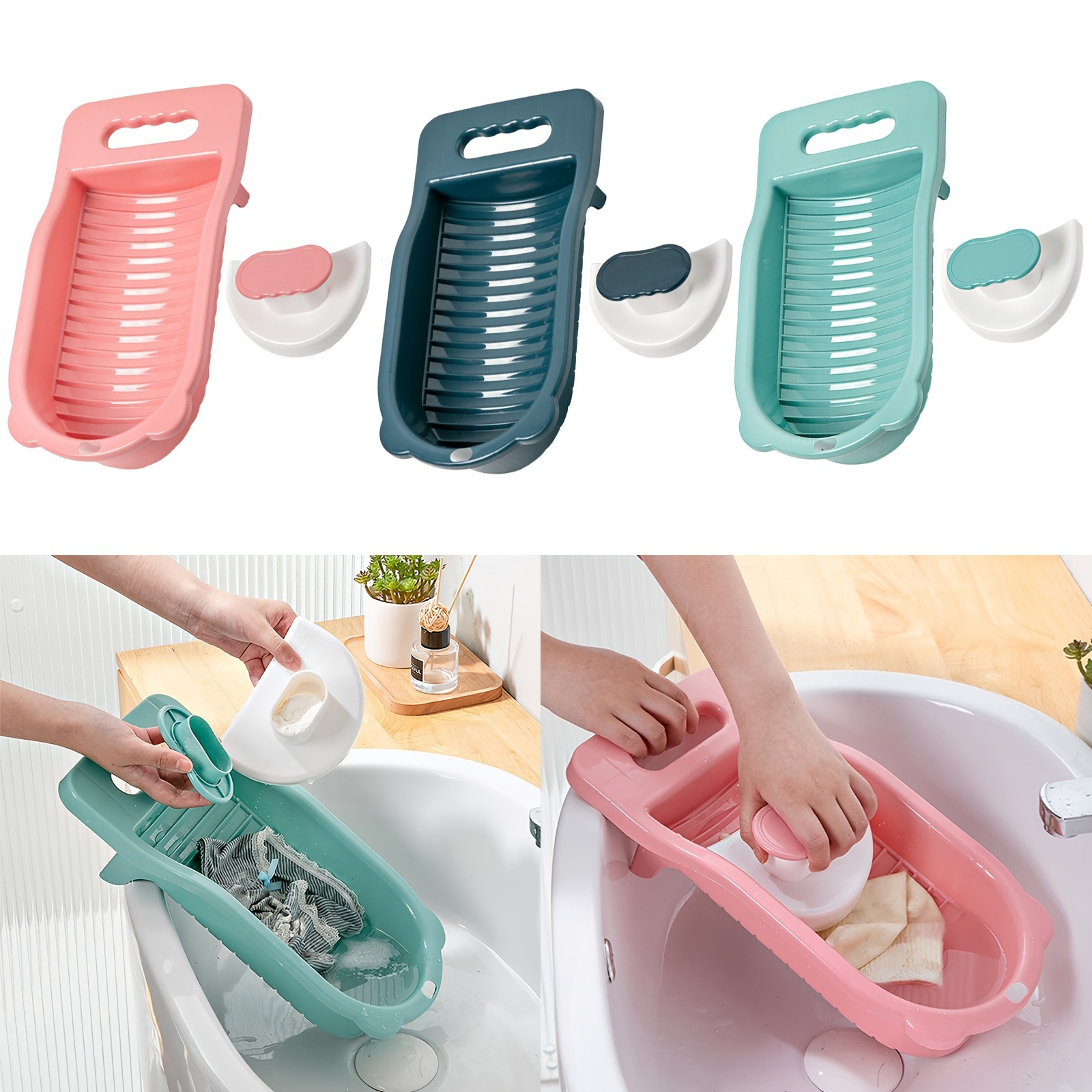 Portable Laundry Washboard Non Slip Washboard Plastic Hand - Temu Germany