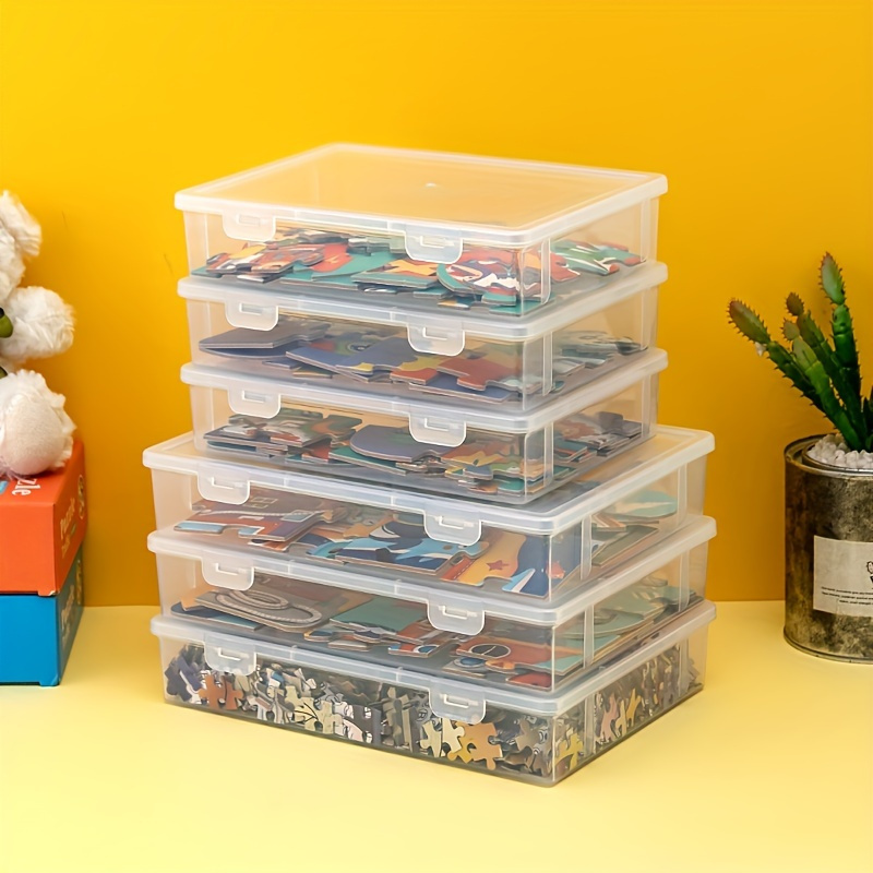Puzzle Storage Box Sorting Toy Storage Organizer Dustproof Large