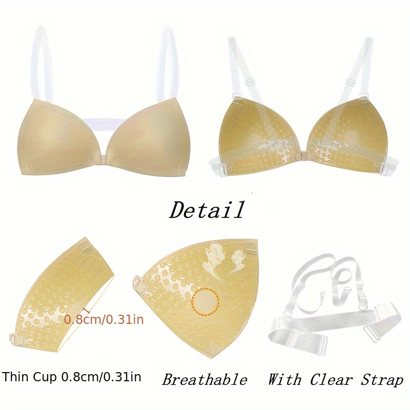 Clear Adjustable Strap Invisible Bra Breathable Underwear Seamless Wedding