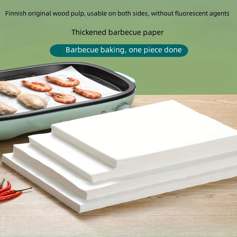 

50/100pcs, Baking Oil Paper, Double-sided Oil Resistant Paper, Grilling, Baking, And Frying, Kitchen Supplies