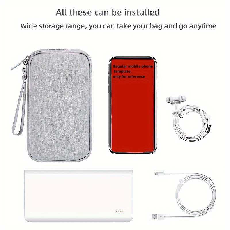 

1pc Mobile Phone Storage Bag, Grey