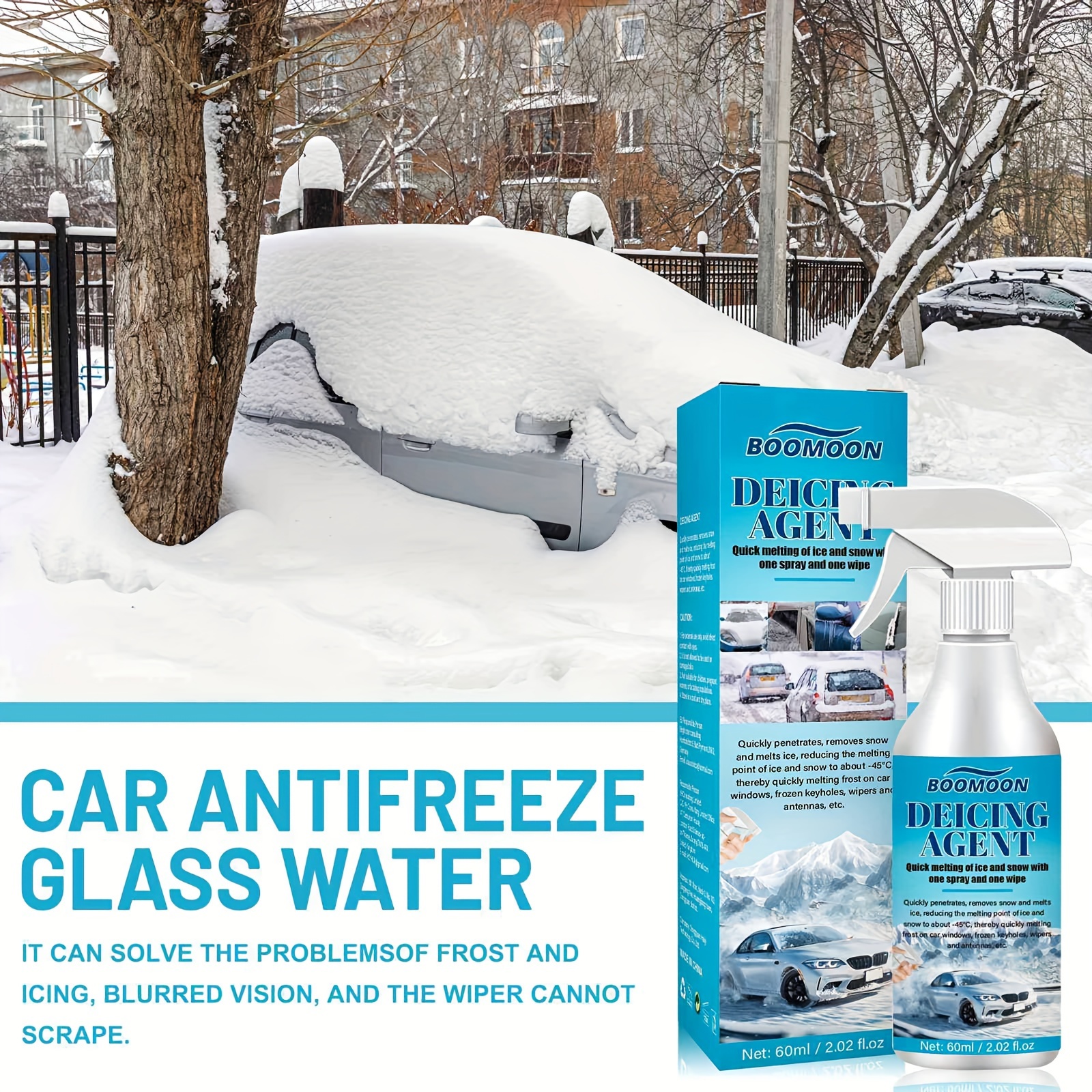 10-1PCS Winter Windshield Deicer Spray 100ML Instantly Melts Ice Fast Ice  Melting Sprays Wiper Defrosting Anti Frost Cleaner