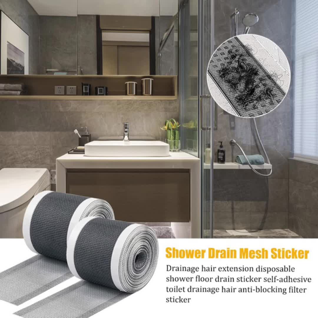 Floor Drain Sticker Self-Adhesive Tape Shower Drain Grid Sticker