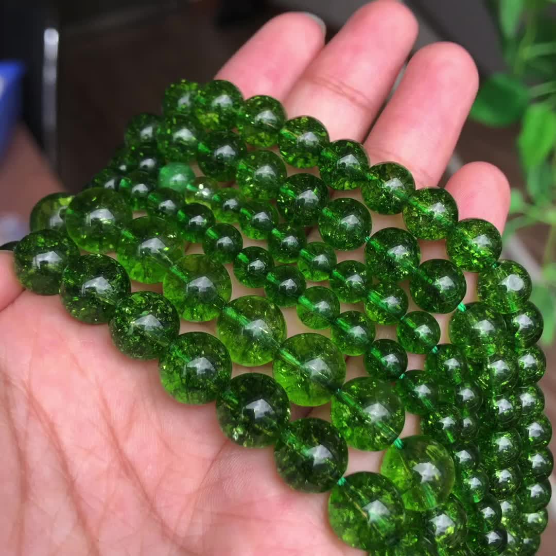 Gemstone Speckle Glass Beads Bulk For Bracelet Making, Irish Green Peridot  Stones, Craft DIY Jewelry Supplies, Gift For Beader, 180 pcs