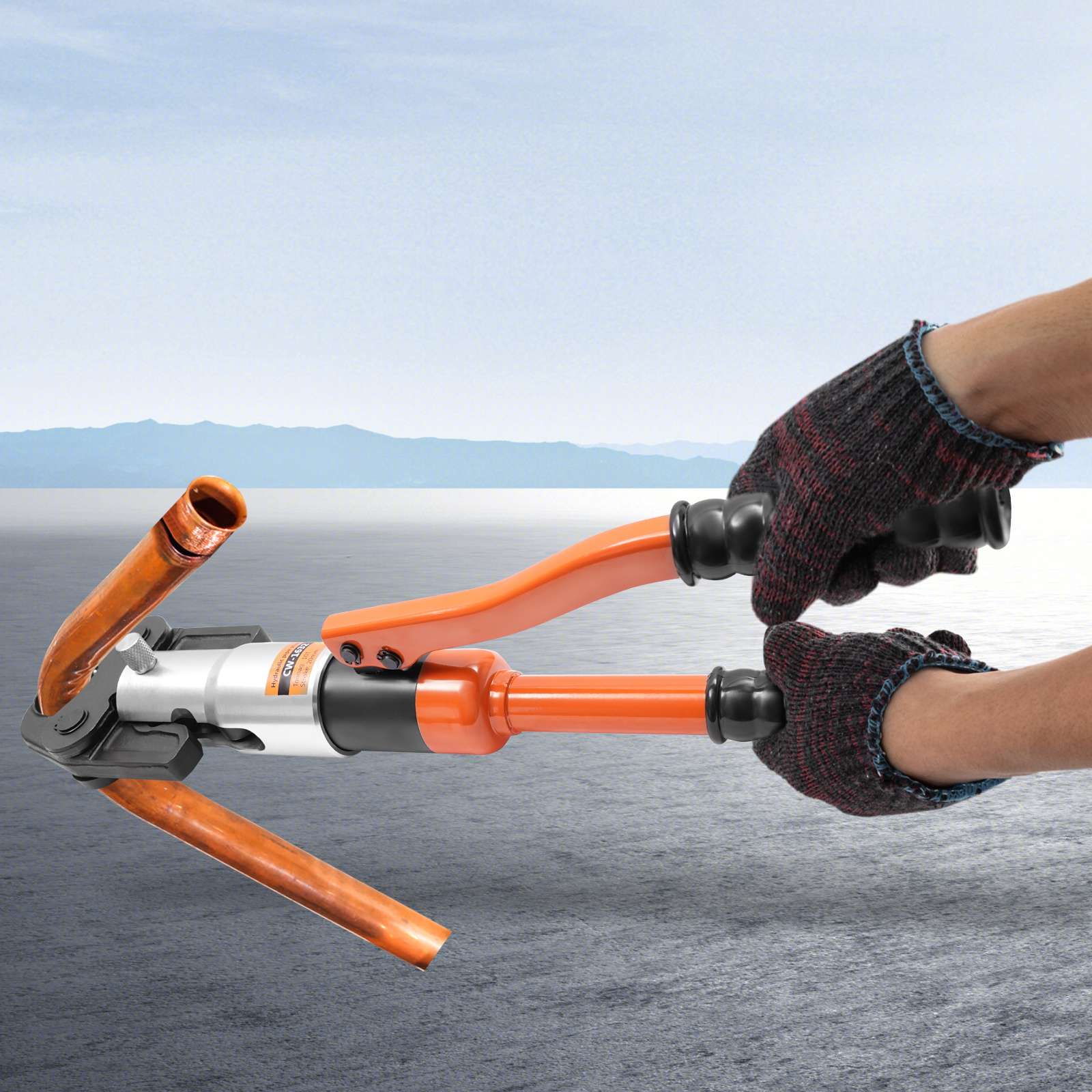 Image of Hydraulic Crimping Pliers - M Dies, Hand Tool For M Type Connectors And Sink Pipe Joints, Sturdy Ratcheting Crimper For Electrical Applications