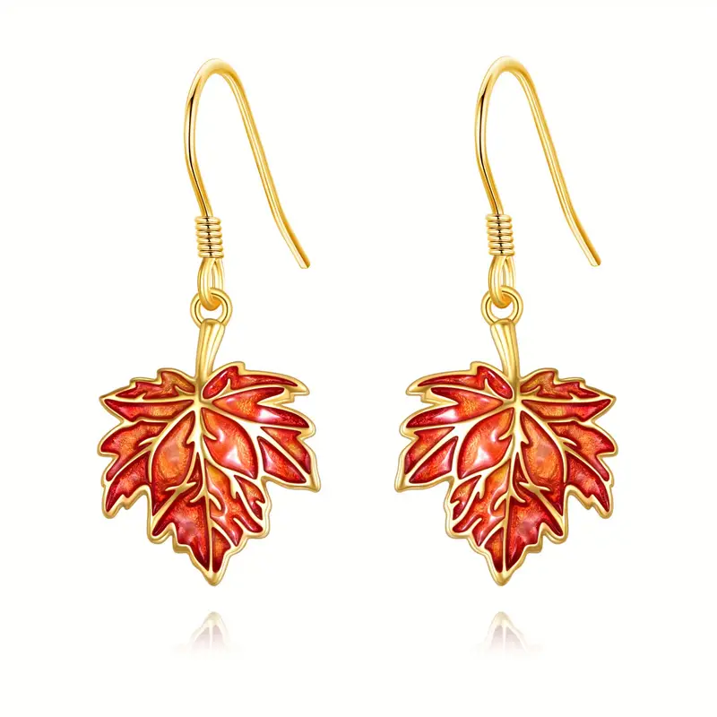 womens maple leaf earrings sterling silvery womens autumn earrings maple earrings leaf jewelry gift Product details 0