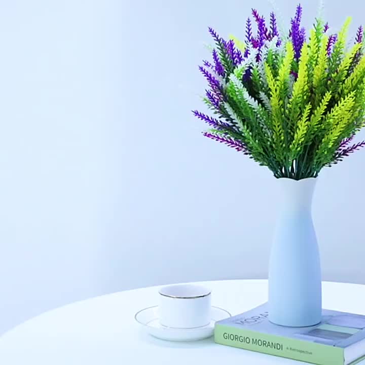 Artificial Lavender Flowers Plastic Plants Fake Simulation - Temu