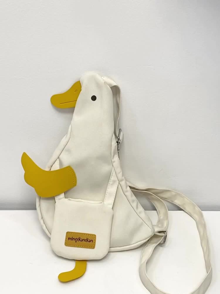 Duck Design Crossbody Bag, Kawaii Cartoon Fanny Pack, Girls Cute Nylon  Chest Purse - Temu