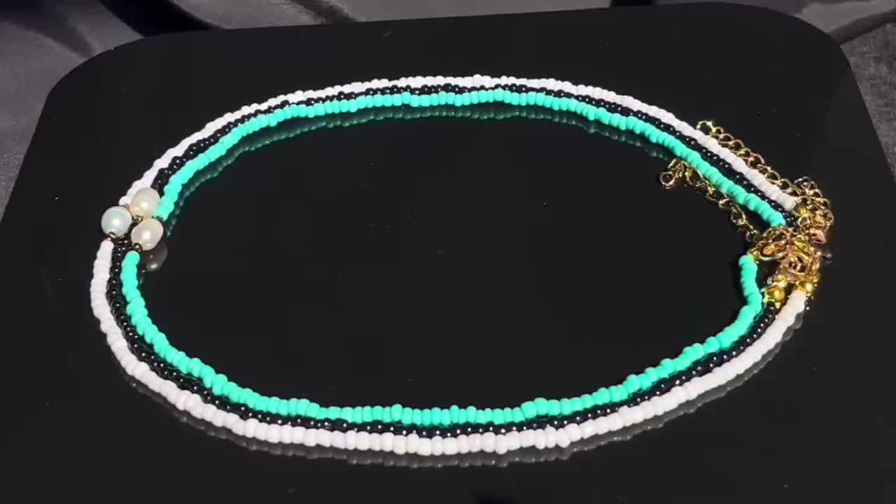 Bohemian Style Freshwater Pearls Beaded Necklace Set