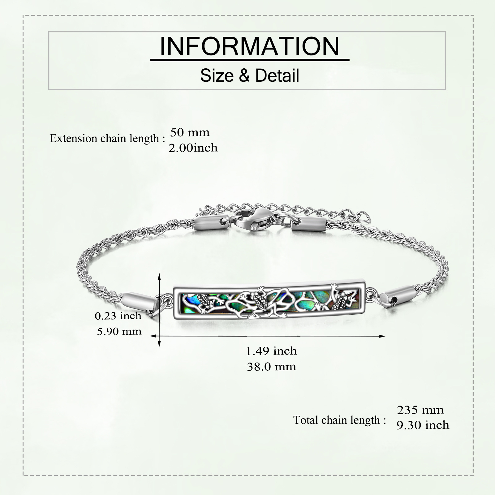 Sterling Silver Frog Abalone Shell Bracelet