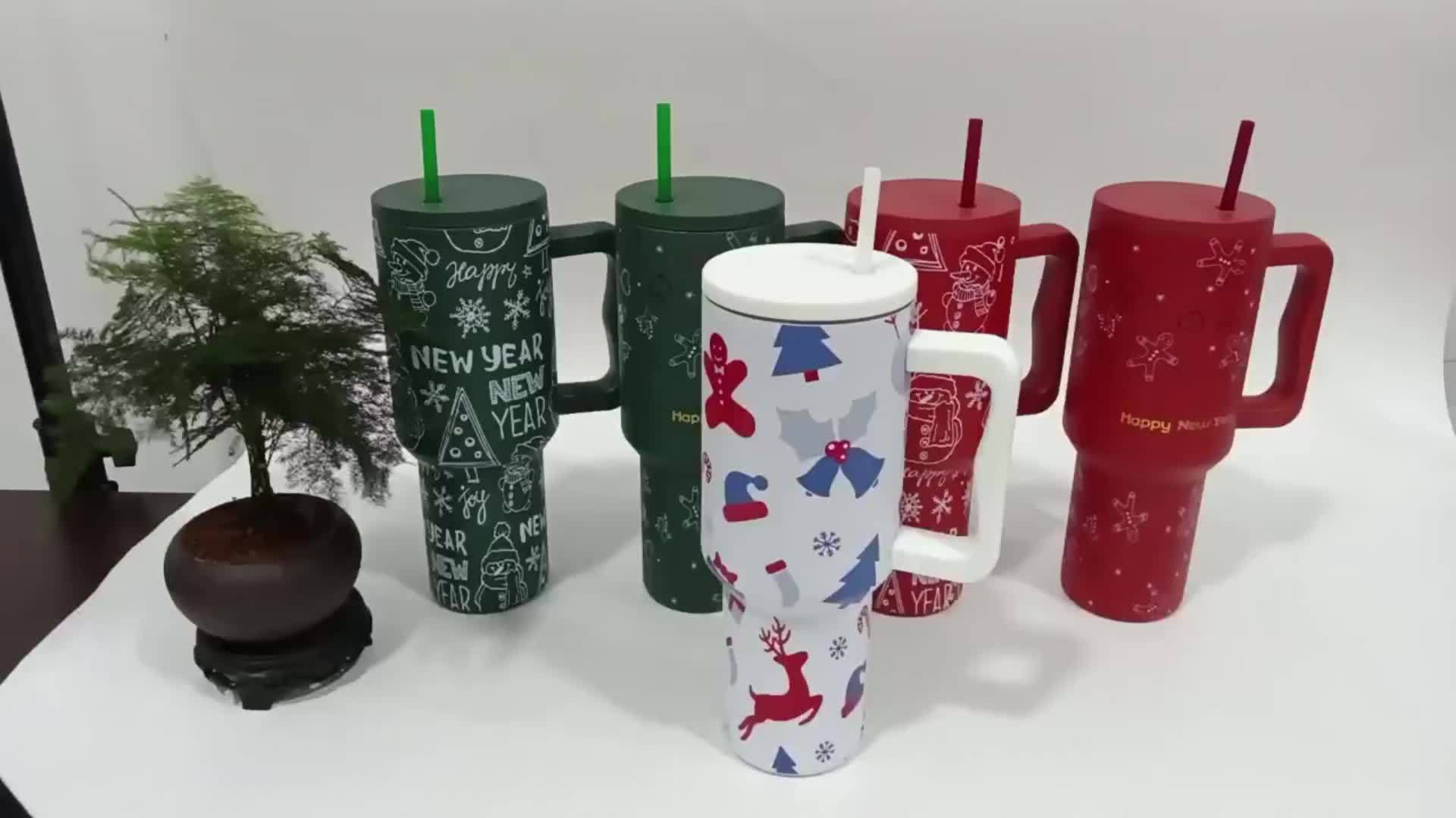 Stanley New Year Cups Travel Tumbler Set,sakura Train Christmas