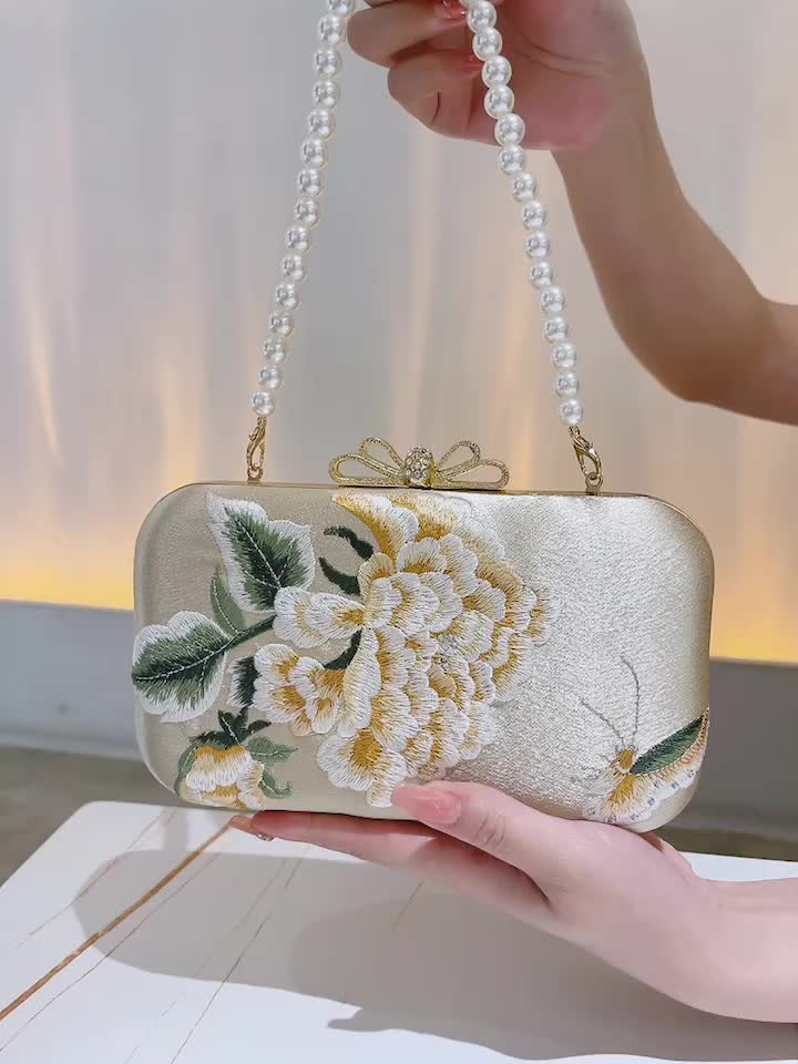 Silk Floral Embroidery Bag 112