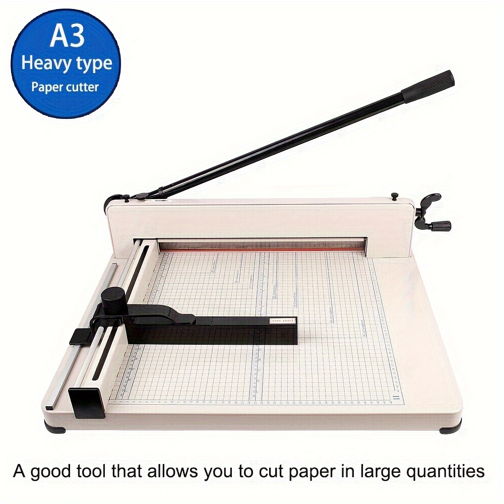 Paper Cutter Guillotine, Paper Trimmer Heavy Duty, 15 Inch Paper Cutting  Board, 12 Sheets Capacity, Photo Craft Machine with Security for Cutting of  Paper, Photos or Labels, for Home&Office (Red) 