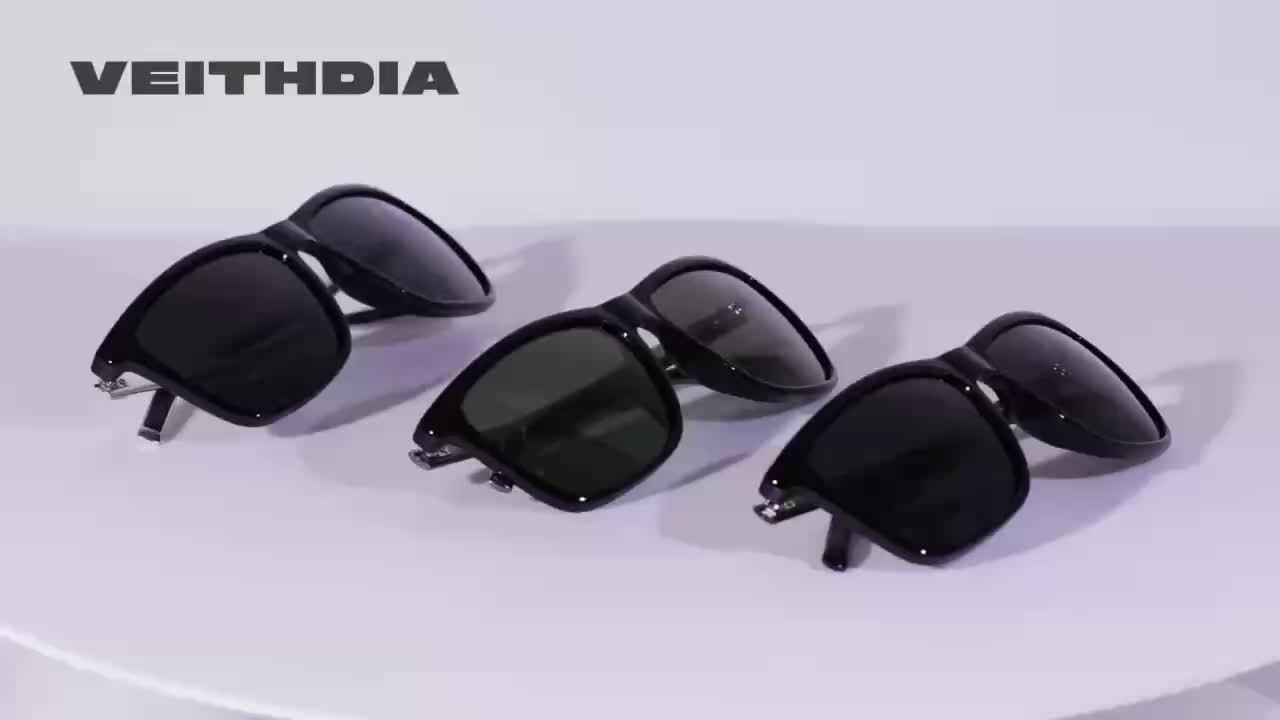Unisex Aluminum Magnesium Square Polarized UV Resistant Sunglasses